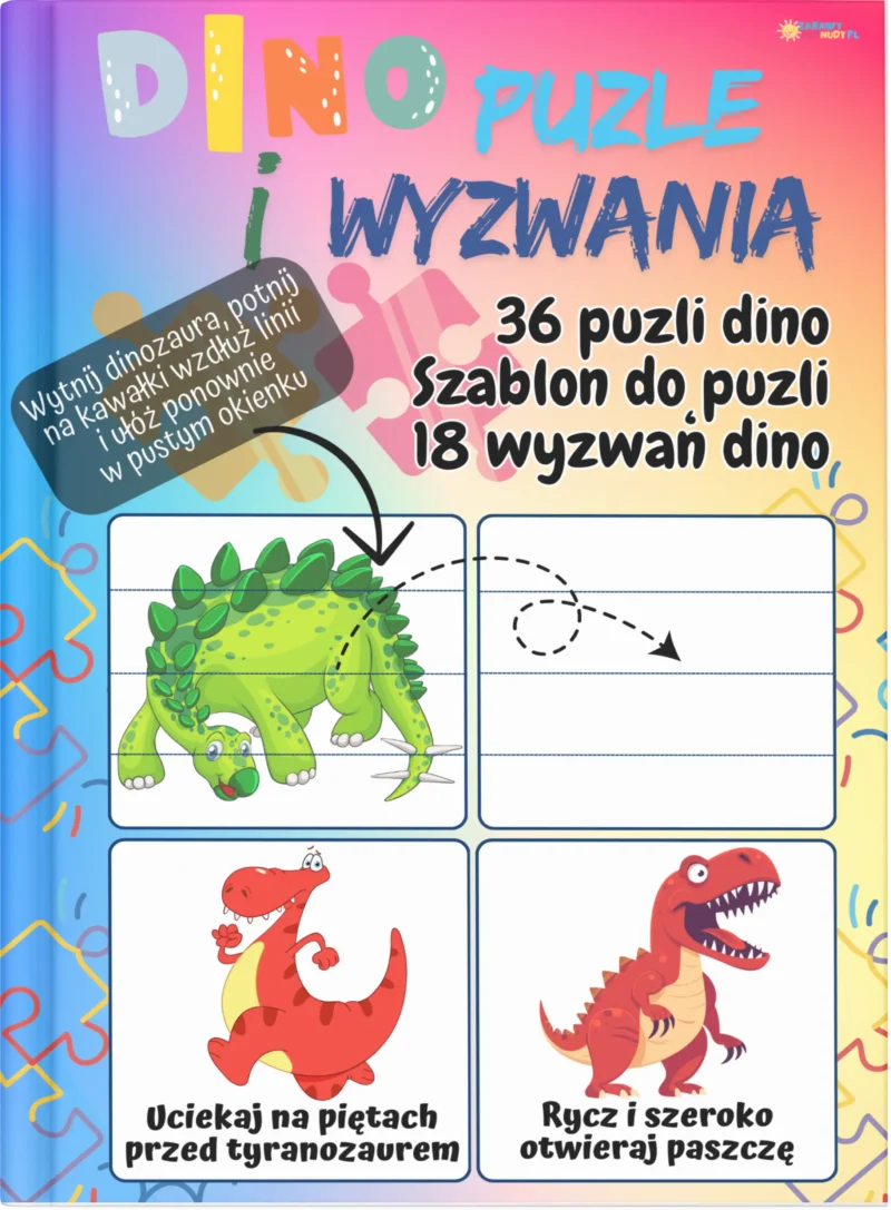 Dinozaury puzzle i wyzwania