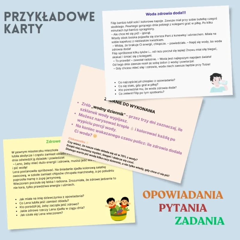 32 karty Fiszki - Czytanie ze zrozumieniem
